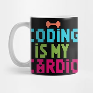 Coding Is My Cardio | 8-Bit Retro Coder Mug